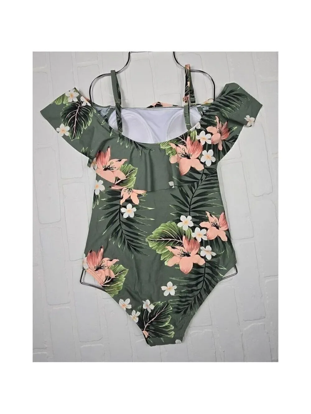 Kona Sol Tropical One Piece Bathing Suit Small